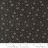 Image of Candlelight Christmas Festive Flurries Ebony quilting cotton fabric by 3 Sisters for Moda Fabrics. Features snowflakes on a black background. Cute Little Fabric Shop.