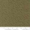 Image of Candlelight Christmas Festive Holly quilting cotton fabric by 3 Sisters for Moda Fabrics. Features leaves on a green background. Cute Little Fabric Shop.