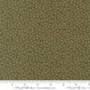 Image of Candlelight Christmas Festive Holly quilting cotton fabric by 3 Sisters for Moda Fabrics. Features leaves on a green background. Cute Little Fabric Shop.