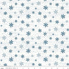 Image of Covered Bridges in Winter Snowflakes Snow quilting cotton fabric by Tara Reed for Riley Blake Designs. Features snowflakes on a white background. Cute Little Fabric Shop.