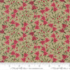 Image of Silent Night Star of Bethlehem Sage quilting cotton fabric by Watercolour Heart for Moda Fabrics. Features flowers on a green background. Cute Little Fabric Shop.