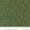 Image of When Snow Falls Tossed Greenery Evergreen quilting cotton fabric by Deb Strain for Moda Fabrics. Features leaves on a green background. Cute Little Fabric Shop.