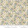 Image of When Snow Falls Winter Greenery Snowy White quilting cotton fabric by Deb Strain for Moda Fabrics. Features leaves on a cream background. Cute Little Fabric Shop.
