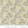 Image of When Snow Falls Winter Greenery Snowy White quilting cotton fabric by Deb Strain for Moda Fabrics. Features leaves on a cream background. Cute Little Fabric Shop.