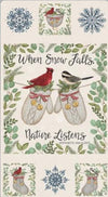SALE When Snow Falls Panel Snowy White Christmas Fabric - 56178 - Moda Fabrics Quilting Cotton Fabric