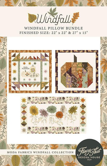 Windfall Pillow Bundle PATTERN Fat Quarter Friendly Pattern - Moda Fabrics INSTRUCTIONS Only