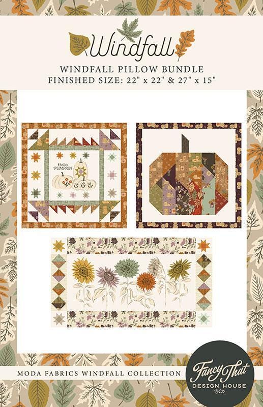 Windfall Pillow Bundle PATTERN Fat Quarter Friendly Pattern - Moda Fabrics INSTRUCTIONS Only