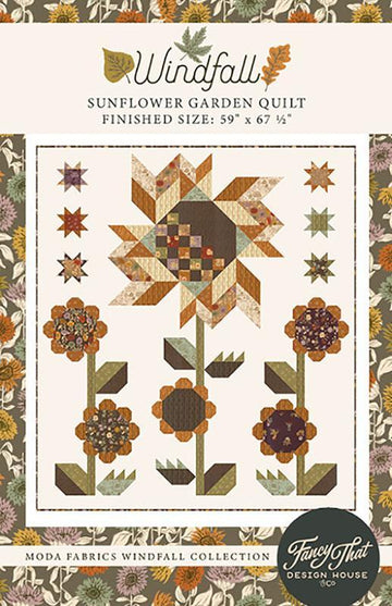 Sunflower Garden Quilt PATTERN Floral Pattern - Moda Fabrics INSTRUCTIONS Only