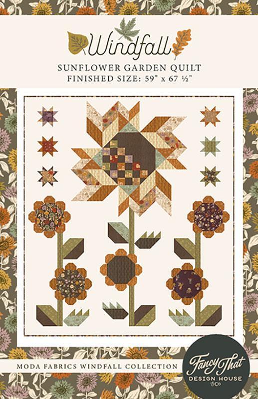 Sunflower Garden Quilt PATTERN Floral Pattern - Moda Fabrics INSTRUCTIONS Only