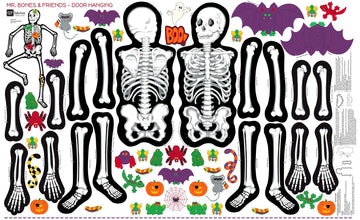 Sew & Go Halloween Mr. Bones Skeleton Panel Halloween Fabric - 31132 - QT Fabrics Quilting Cotton Fabric