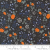 Image of Coven Small Garden Onyx quilting cotton fabric by Robin Pickens for Moda Fabrics. Features flowers on a black background. Cute Little Fabric Shop.