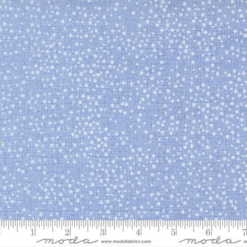 Image of Coven Dotty Thatched Cloudy Sky quilting cotton fabric by Robin Pickens for Moda Fabrics. Features dots on a blue background. Cute Little Fabric Shop.