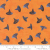 Image of Coven Witch Hats Pumpkin quilting cotton fabric by Robin Pickens for Moda Fabrics. Features hats on an orange background. Cute Little Fabric Shop.