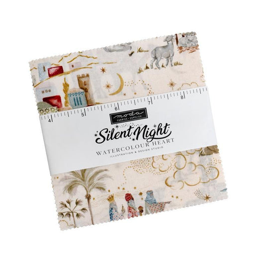 Silent Night Charm Pack Christmas Fabric - 40050PP - 42-Piece Precut - Moda Fabrics Quilting Cotton Fabric
