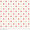 Image of Cotton Nook Apples Vintage White quilting cotton fabric by Minki Kim for Riley Blake Designs. Features apples on a white background. Cute Little Fabric Shop.