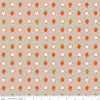 Image of Cotton Nook Apples Biscuit quilting cotton fabric by Minki Kim for Riley Blake Designs. Features apples on a brown background. Cute Little Fabric Shop.