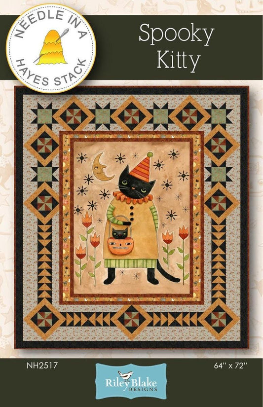 SALE Spooky Kitty Panel Quilt PATTERN Halloween Pattern - Riley Blake INSTRUCTIONS Only