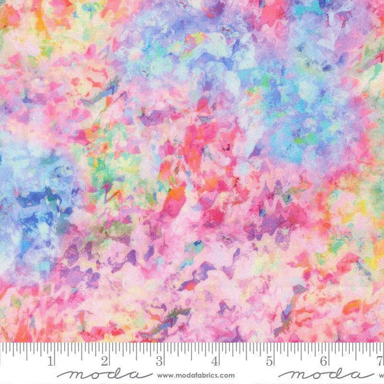 Image of Gradients Gallery Color Field Rainbow quilting cotton fabric by Moda for Moda Fabrics. Features an abstract design on a rainbow background. Cute Little Fabric Shop.