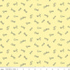 29" End of Bolt - Coloring on the Farm Words C12232 Yellow - Riley Blake - Crayola Text Animals - Quilting Cotton Fabric - Licensed Product