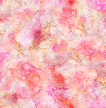 14" End of Bolt - CLEARANCE Gradients Parfait Watercolor 33648 Fruit Punch - Moda Fabrics - Paint Splatter Pink Orange- Quilting Cotton