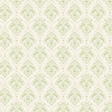 31" End of Bolt - CLEARANCE Springtime Damask C12811 Cream - Riley Blake - Flowers Rabbits Eggs Baskets - Quilting Cotton Fabric