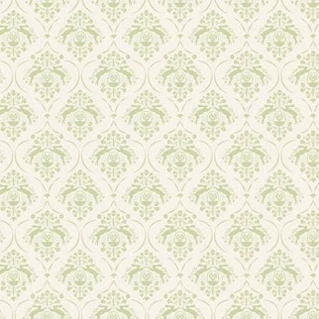31" End of Bolt - CLEARANCE Springtime Damask C12811 Cream - Riley Blake - Flowers Rabbits Eggs Baskets - Quilting Cotton Fabric