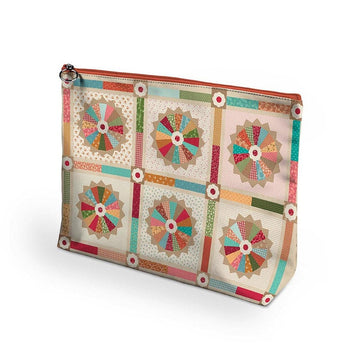 SALE Lori Holt Baked With Love Vinyl Project Bag Floral Zipper Bag - ST-50225 - Riley Blake Zippered Pouch