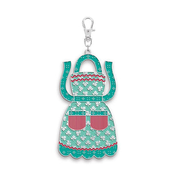 SALE Lori Holt Happy Charm Apron Enamel Keychain - ST-50228 - Riley Blake Zipper Pull