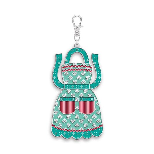 SALE Lori Holt Happy Charm Apron Enamel Keychain - ST-50228 - Riley Blake Zipper Pull