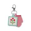 SALE Lori Holt Happy Charm Hot Pads Enamel Keychain - Riley Blake Zipper Pull