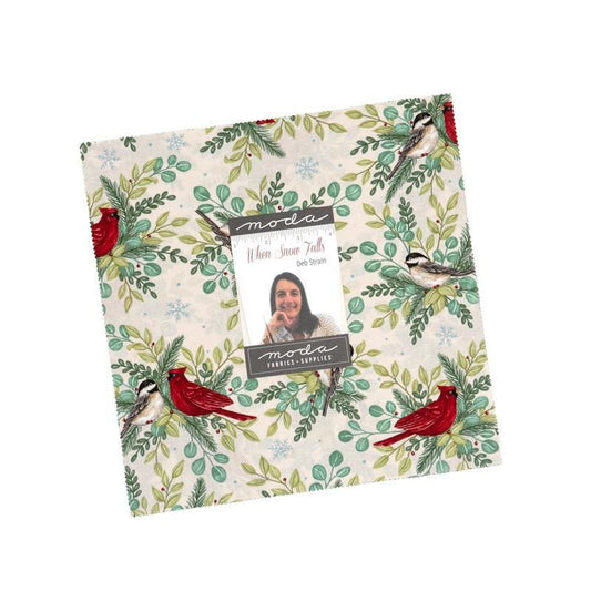 When Snow Falls Layer Cake Christmas Fabric - 56170LC - 42-Piece Precut - Moda Fabric Quilting Cotton Fabric