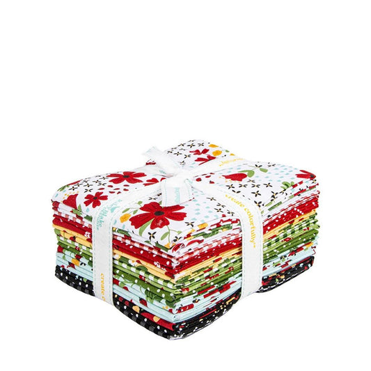 SALE Little Ladybug Fat Quarter Bundle Floral Fabric - FQ-18030-18 - 18-Piece Precut - Riley Blake Quilting Cotton Fabric