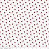 Image of Little Ladybug Ladybugs White quilting cotton fabric by Lori Whitlock for Riley Black Designs. Features ladybugs on a White background. Cute Little Fabric Shop.