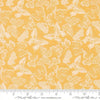 Image of My Secret Garden Flitter Flutter Sunflower quilting cotton fabric by Stacy Iest Hsu for Moda Fabrics. Features butterflies on a yellow background. Cute Little Fabric Shop.