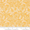Image of My Secret Garden Flitter Flutter Sunflower quilting cotton fabric by Stacy Iest Hsu for Moda Fabrics. Features butterflies on a yellow background. Cute Little Fabric Shop.