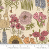 Image of My Secret Garden Bunnies Cloud quilting cotton fabric by Stacy Iest Hsu for Moda Fabrics. Features flowers on a cream background. Cute Little Fabric Shop.