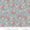 Image of My Secret Garden Rose Garden Dusk quilting cotton fabric by Stacy Iest Hsu for Moda Fabrics. Features flowers on a blue background. Cute Little Fabric Shop.