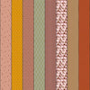 Image of Gathered Lollies Three Trentham quilting cotton fabric by Jen Kingwell for Moda Fabrics. Features stripes on a purple background. Cute Little Fabric Shop.