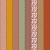 Image of Gathered Lollies Three Trentham quilting cotton fabric by Jen Kingwell for Moda Fabrics. Features stripes on a purple background. Cute Little Fabric Shop.