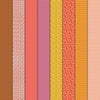 Image of Gathered Lollies One Hazel quilting cotton fabric by Jen Kingwell for Moda Fabrics. Features stripes on a pink background. Cute Little Fabric Shop.