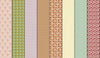 Image of Gathered Lollies Four Trentham quilting cotton fabric by Jen Kingwell for Moda Fabrics. Features stripes on an orange background. Cute Little Fabric Shop.