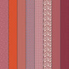 Image of Gathered Lollies Three Hazel quilting cotton fabric by Jen Kingwell for Moda Fabrics. Features stripes on a purple background. Cute Little Fabric Shop.
