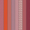 Image of Gathered Lollies Three Hazel quilting cotton fabric by Jen Kingwell for Moda Fabrics. Features stripes on a purple background. Cute Little Fabric Shop.