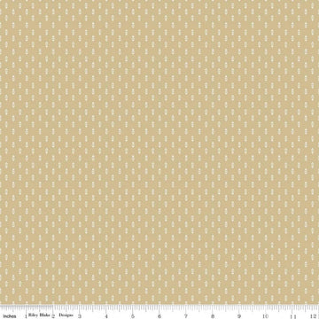 Image of Before the Blooms Mira Tea Dye quilting cotton fabric by Danelys Sidron for Riley Blake Designs. Features flowers on a beige background. Cute Little Fabric Shop.