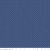 Image of Before the Blooms Mira Denim quilting cotton fabric by Danelys Sidron for Riley Blake Designs. Features flowers on a blue background. Cute Little Fabric Shop.