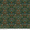 Image of Before the Blooms Iris Pine quilting cotton fabric by Danelys Sidron for Riley Blake Designs. Features flowers on a green background. Cute Little Fabric Shop.