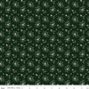 Image of Before the Blooms Juniper Pine quilting cotton fabric by Danelys Sidron for Riley Blake Designs. Features flowers on a green background. Cute Little Fabric Shop.