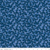 Image of Foxglove Hydrangea Oxford Blue quilting cotton fabric by Jill Finley for Riley Blake Designs. Features flowers on a blue background. Cute Little Fabric Shop.