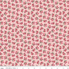 Image of Foxglove Bluebells Pink quilting cotton fabric by Jill Finley for Riley Blake Designs. Features flowers on a pink background. Cute Little Fabric Shop.