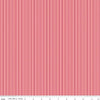Image of Foxglove Stripes Grapefruit quilting cotton fabric by Jill Finley for Riley Blake Designs. Features stripes on a pink background. Cute Little Fabric Shop.